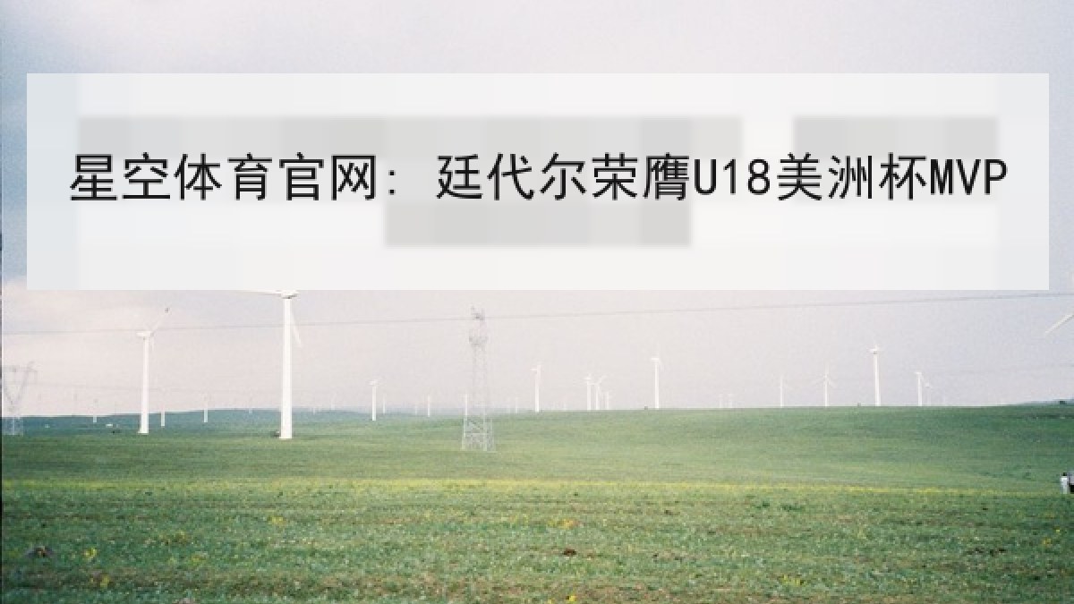 星空体育官网: 廷代尔荣膺U18美洲杯MVP